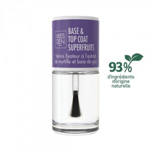 Base et top coat superfruit Miss Den ongles