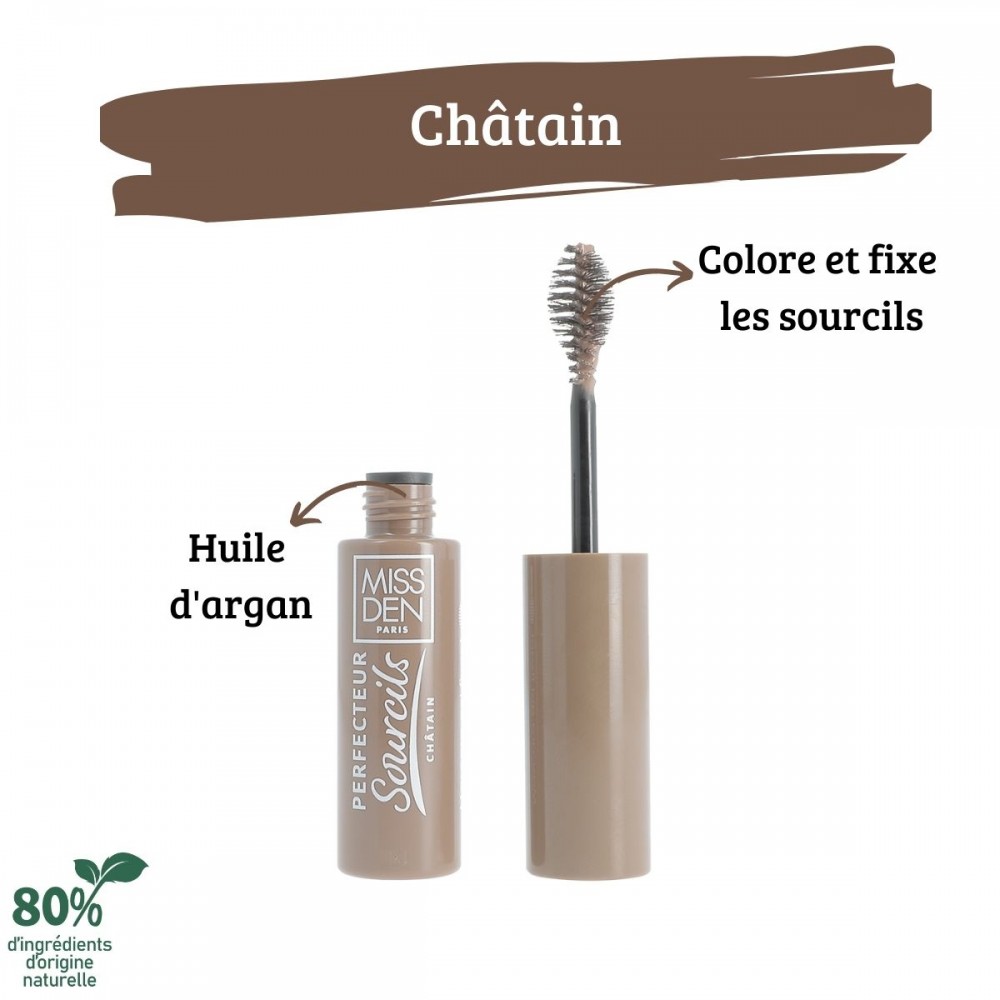 Perfecteur sourcil Chatain Miss Den argumentaire