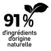 91% d'ingrédients d'origine naturelle