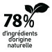 78% d'ingrédients d'origine naturelle