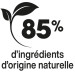 85% d'ingrédients d'origine naturelle