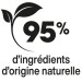 95% d'ingrédients d'origine naturelle