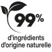 99% d'ingrédients d'origine naturelle