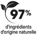 97% d'ingrédients d'origine naturelle